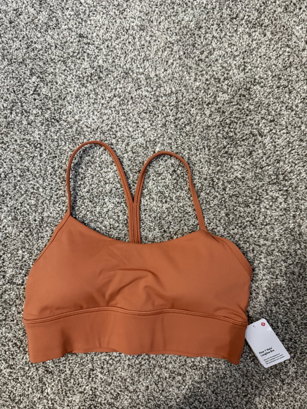 Lululemon Orange Strappy Sports Bra size 8